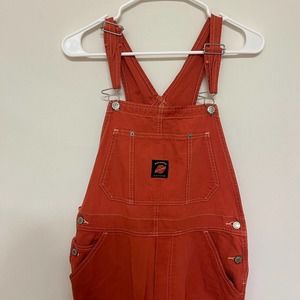 Dungaree Red Overalls denim jumpsuit Size Medium